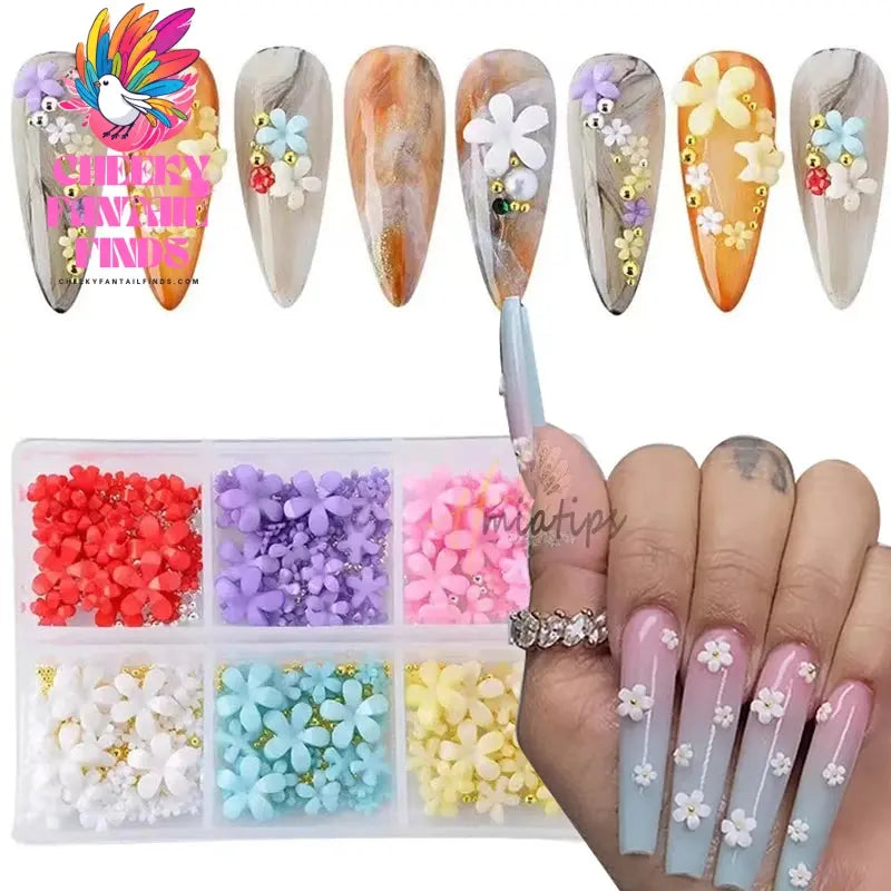 Mix 3D Nail Art Punk Silver Pearl Shape Gothic Design Luxury Charms Manicure Tips Rhinestones Decoration Cheeky Fantail Finds