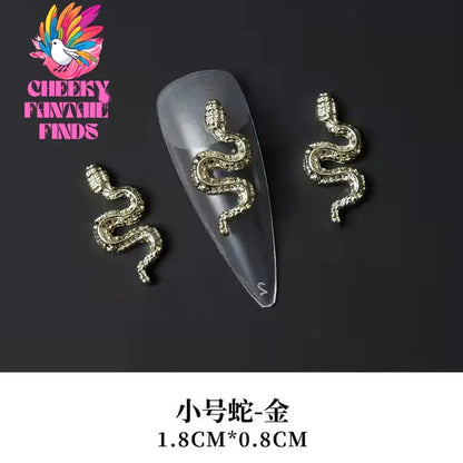 Mix 3D Nail Art Punk Silver Pearl Shape Gothic Design Luxury Charms Manicure Tips Rhinestones Decoration Cheeky Fantail Finds