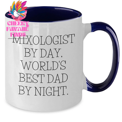 Mixologist Gifts - Funny Two Tone Coffee Mugs for Dad's Special Day, Gifts from Mom, Gifts for Mixologist, and More - Additional