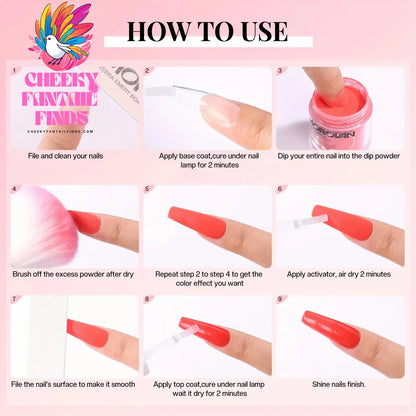 Morovan Acrylic Nail Kit for Beginners:with Everything Professional AcrylicNail Kits Set with Glitter AcrylicPowder UV Lamp for Cheeky Fantail Finds