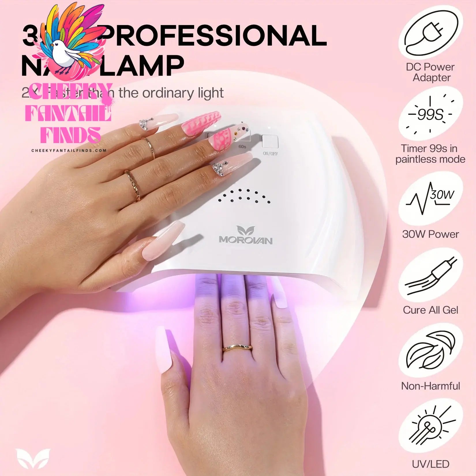 Morovan Acrylic Nail Kit for Beginners:with Everything Professional AcrylicNail Kits Set with Glitter AcrylicPowder UV Lamp for Cheeky Fantail Finds