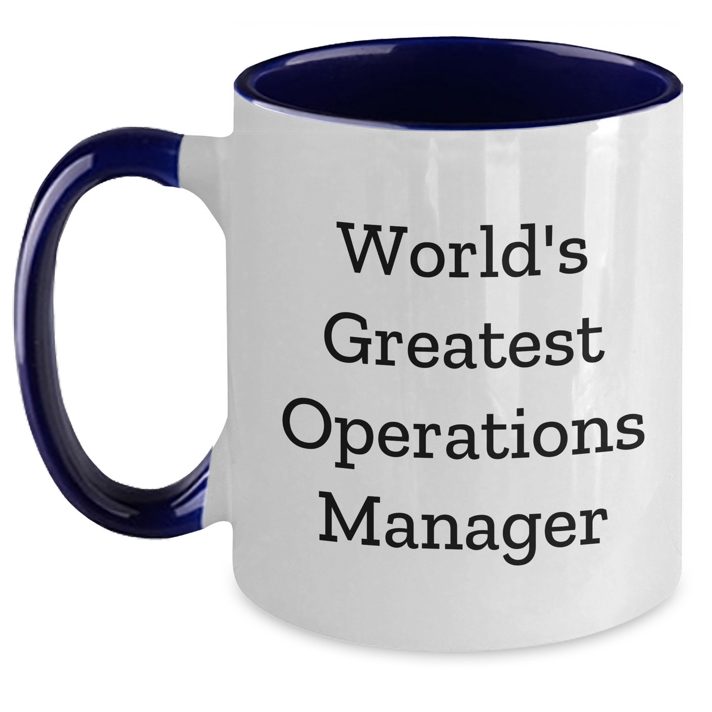 World's Greatest Operations Manager Funny Two Tone Coffee Mugs Gifts from Family for Operations Manager Dad on Father's Day - Main