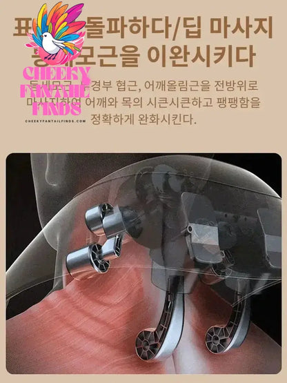 Neck Shoulder Massager Korea 26W BLDC Motor Massager Multifunctional Neck Beauty Instrument Spa Egg Winding Massager Cheeky Fantail Finds