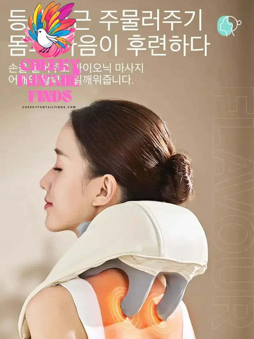 Neck Shoulder Massager Korea 26W BLDC Motor Massager Multifunctional Neck Beauty Instrument Spa Egg Winding Massager Cheeky Fantail Finds