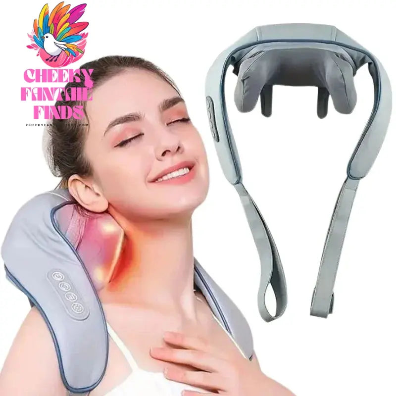 Neck and Shoulder Massage Shawl Heating Kneading 6D Massage Head Deep Massage and Muscle Relaxation Adjustable Wearable Massager Cheeky Fantail Finds