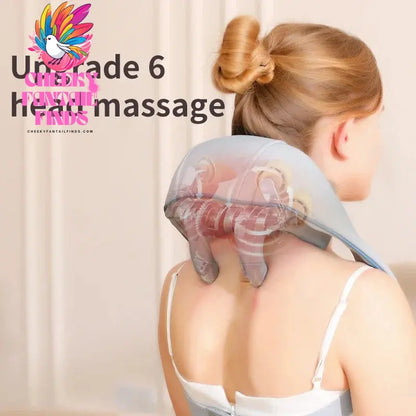 Neck and Shoulder Massage Shawl Heating Kneading 6D Massage Head Deep Massage and Muscle Relaxation Adjustable Wearable Massager Cheeky Fantail Finds