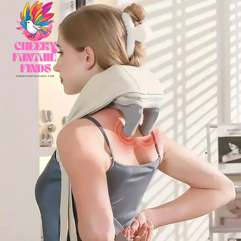 Neck and Shoulder Massage Shawl Heating Kneading 6D Massage Head Deep Massage and Muscle Relaxation Adjustable Wearable Massager Cheeky Fantail Finds