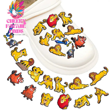 New 1PCS Shoe Charms Cartooon Lion DIY Anime Cute Animal Characters Decorate PVC Pins Accessories For Kid Boy Birthday Cool Gift Cheeky Fantail Finds