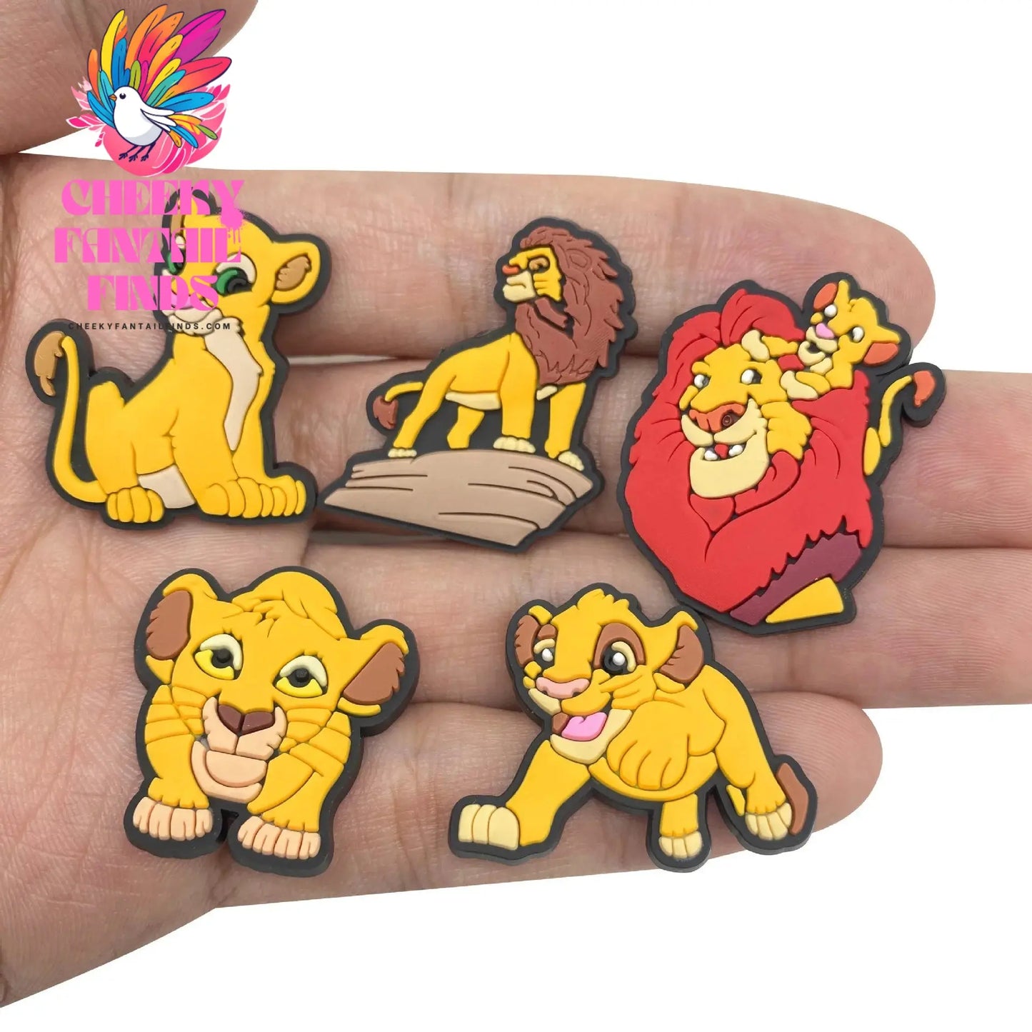 New 1PCS Shoe Charms Cartooon Lion DIY Anime Cute Animal Characters Decorate PVC Pins Accessories For Kid Boy Birthday Cool Gift Cheeky Fantail Finds