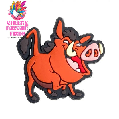 New 1PCS Shoe Charms Cartooon Lion DIY Anime Cute Animal Characters Decorate PVC Pins Accessories For Kid Boy Birthday Cool Gift Cheeky Fantail Finds