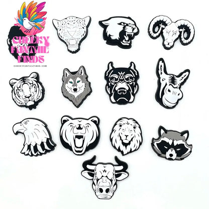 New 1PCS Shoe Charms Cartooon Lion DIY Anime Cute Animal Characters Decorate PVC Pins Accessories For Kid Boy Birthday Cool Gift Cheeky Fantail Finds