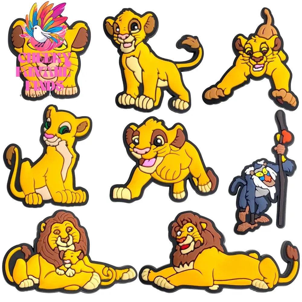 New 1PCS Shoe Charms Cartooon Lion DIY Anime Cute Animal Characters Decorate PVC Pins Accessories For Kid Boy Birthday Cool Gift Cheeky Fantail Finds