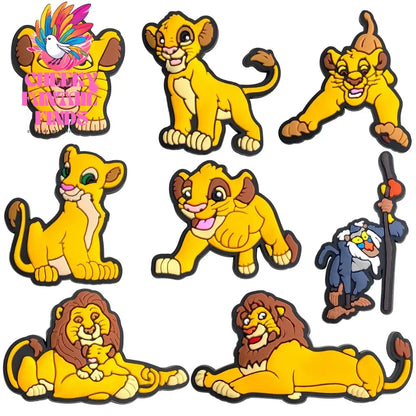 New 1PCS Shoe Charms Cartooon Lion DIY Anime Cute Animal Characters Decorate PVC Pins Accessories For Kid Boy Birthday Cool Gift Cheeky Fantail Finds