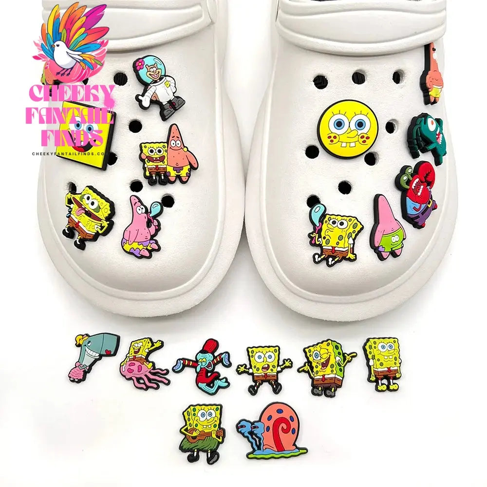 New 20Pcs SpongeBob Shoe Charms for Chase Cute Shoe accessories Cheeky Fantail Finds