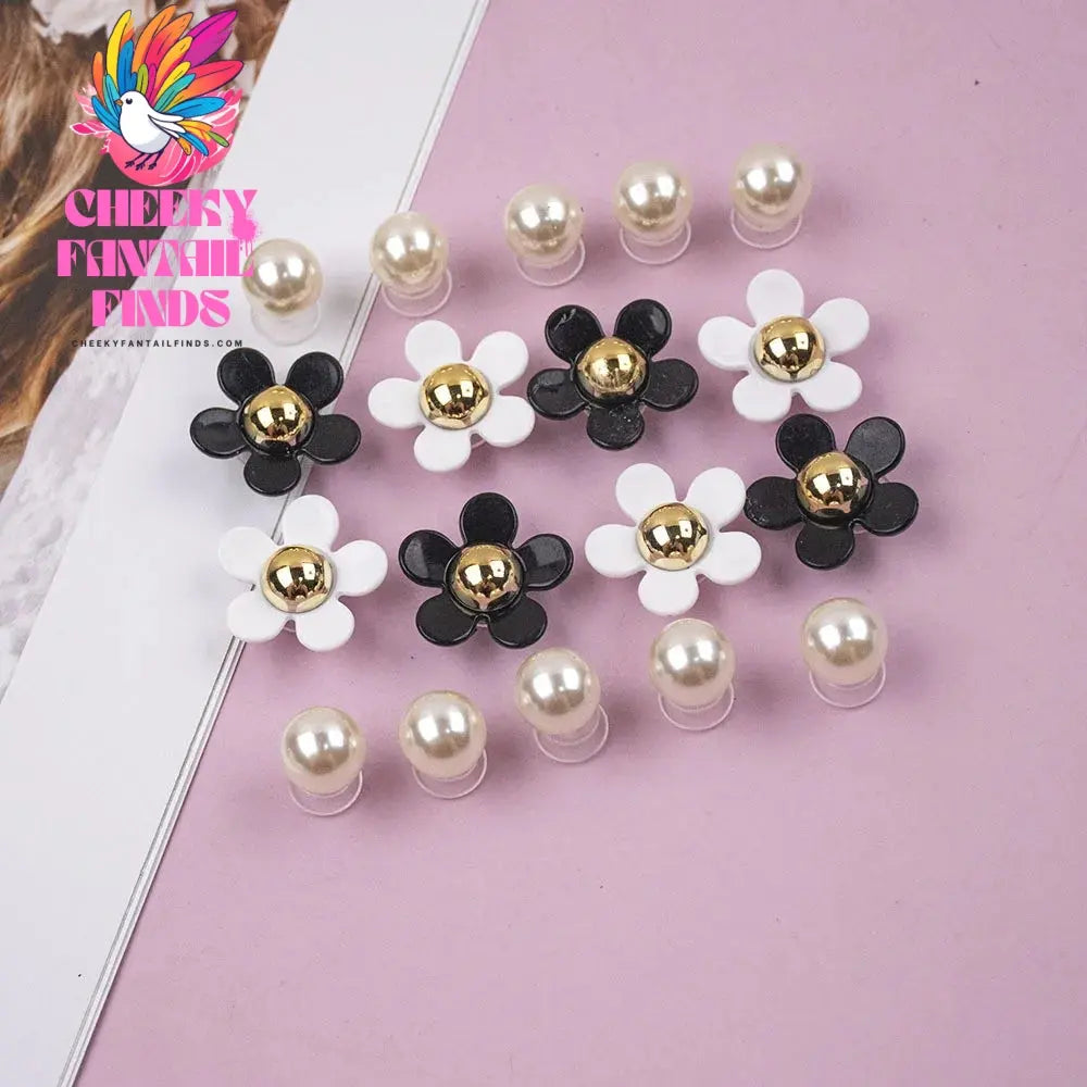 New Acrylic Daisy Five Petal Flower Hole Shoe Charms Decorations Cute Sunflower Shoes Buckle DIY 3D Hole Shoe Accessories - Cheeky Fantail Finds