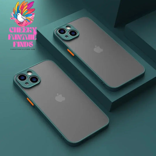New Armor Bumper Shockproof Phone Case For iPhone 15 11 12 13 Mini 14 Pro XR X Xs Max 7 8 Plus SE 2020 Silicone Hard Cover Capa Cheeky Fantail Finds