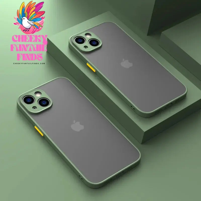 New Armor Bumper Shockproof Phone Case For iPhone 15 11 12 13 Mini 14 Pro XR X Xs Max 7 8 Plus SE 2020 Silicone Hard Cover Capa Cheeky Fantail Finds