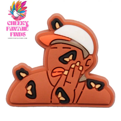 New Arrival 1-18pcs Shoe Charms Fashion Rock Hip Hop Singer Accessories PVC Shoes Decoration For Wristbands Kids X-mas Gift Cheeky Fantail Finds