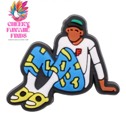New Arrival 1-18pcs Shoe Charms Fashion Rock Hip Hop Singer Accessories PVC Shoes Decoration For Wristbands Kids X-mas Gift Cheeky Fantail Finds