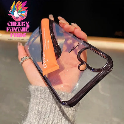 New Color Lipstick Plating DIY Rhode Clear Phone Case For iPhone 16 15 Plus 14 13 12 Pro Max 11 with Box Lip Gloss Holder Cover Cheeky Fantail Finds