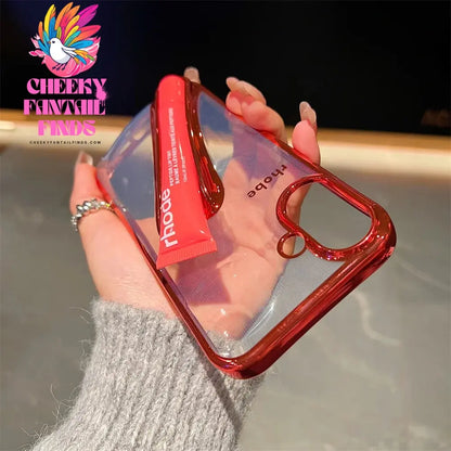 New Color Lipstick Plating DIY Rhode Clear Phone Case For iPhone 16 15 Plus 14 13 12 Pro Max 11 with Box Lip Gloss Holder Cover Cheeky Fantail Finds
