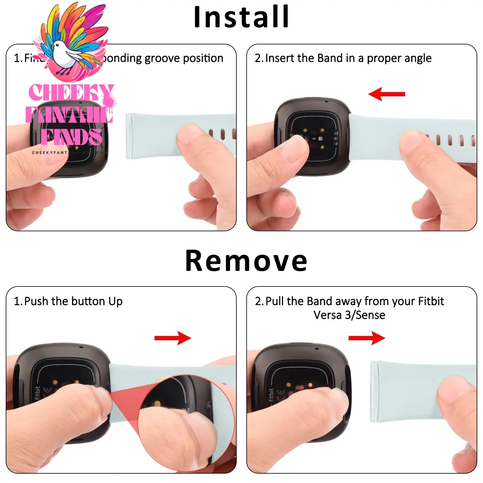 New Color Soft TPU Strap For Fitbit Versa 3 4 Band Watchband Replacement For Fitbit Sense/Sense 2 Bracelet Wristband Accessory Cheeky Fantail Finds