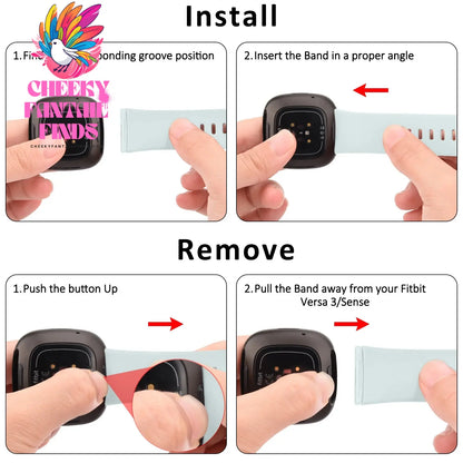 New Color Soft TPU Strap For Fitbit Versa 3 4 Band Watchband Replacement For Fitbit Sense/Sense 2 Bracelet Wristband Accessory Cheeky Fantail Finds