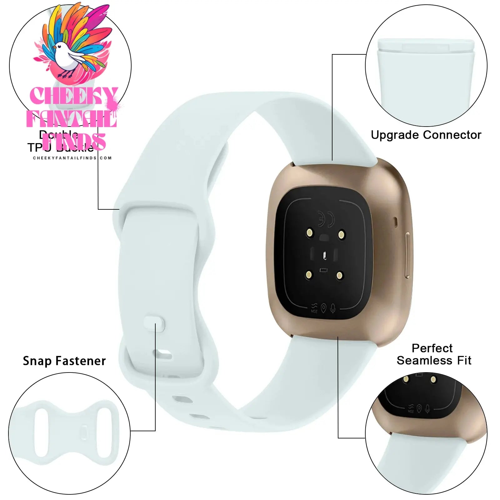 New Color Soft TPU Strap For Fitbit Versa 3 4 Band Watchband Replacement For Fitbit Sense/Sense 2 Bracelet Wristband Accessory Cheeky Fantail Finds