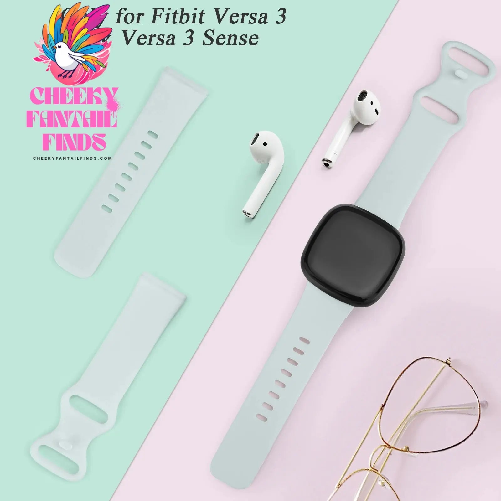 New Color Soft TPU Strap For Fitbit Versa 3 4 Band Watchband Replacement For Fitbit Sense/Sense 2 Bracelet Wristband Accessory Cheeky Fantail Finds