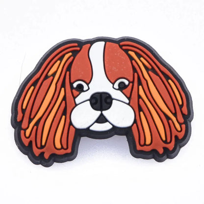 New Cute Cartoon Animals Shoe Decoration Charms Brown Black Dogs Shoe Charms White Claws Bracelet Accessories Halloween Gifts Cheeky Fantail Finds