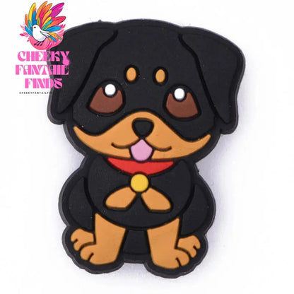 New Cute Cartoon Animals Shoe Decoration Charms Brown Black Dogs Shoe Charms White Claws Bracelet Accessories Halloween Gifts Cheeky Fantail Finds