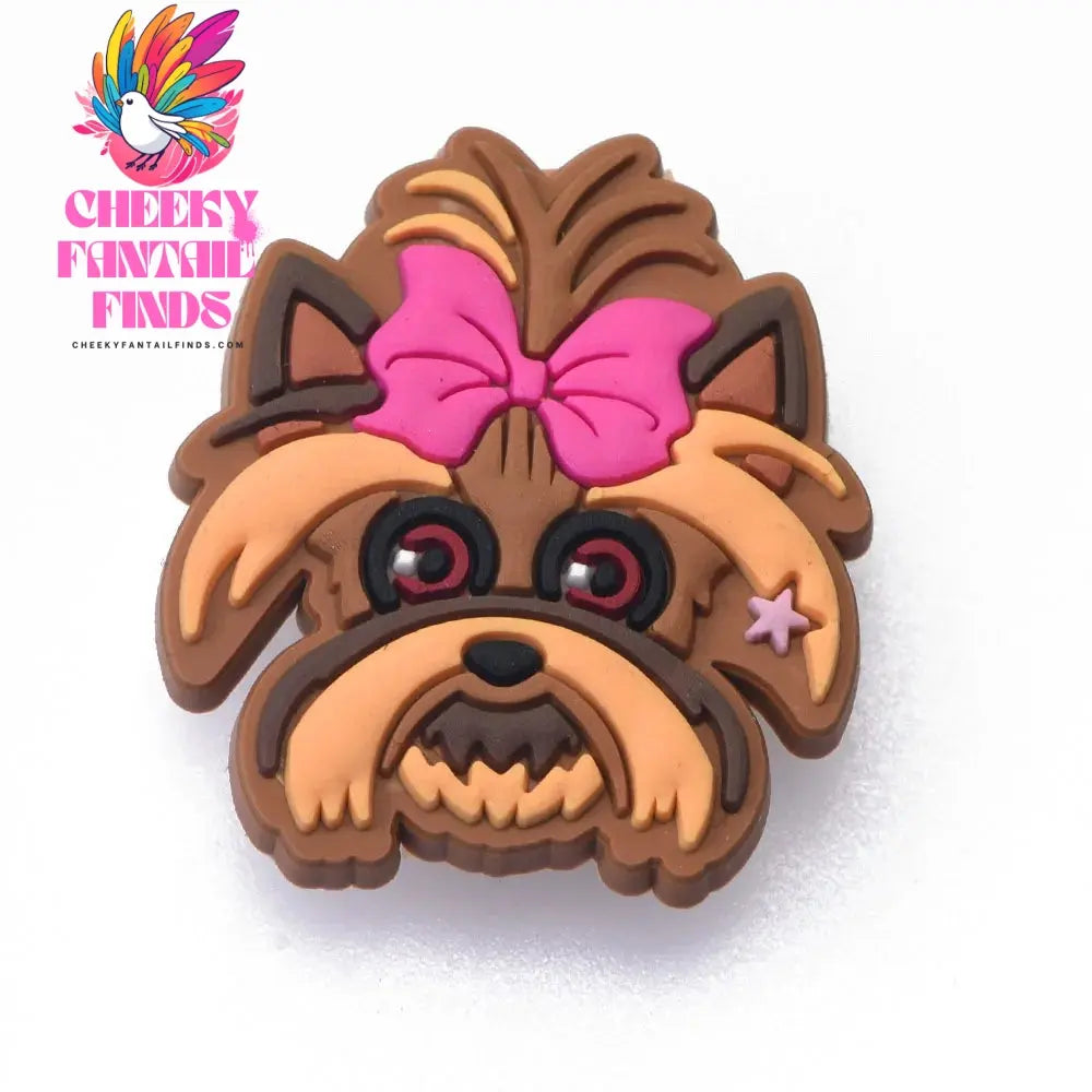 New Cute Cartoon Animals Shoe Decoration Charms Brown Black Dogs Shoe Charms White Claws Bracelet Accessories Halloween Gifts Cheeky Fantail Finds