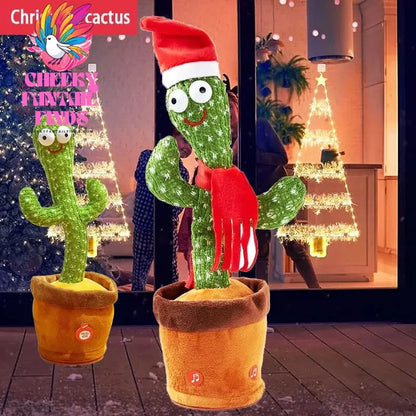 New Dancing Cactus Toys Repeat Talking Songs Wriggle Dancing Sing Toy Talk Plushie Stuffed Toys for Baby Adult Christmas Gifts Cheeky Fantail Finds