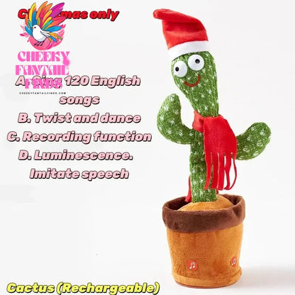 New Dancing Cactus Toys Repeat Talking Songs Wriggle Dancing Sing Toy Talk Plushie Stuffed Toys for Baby Adult Christmas Gifts Cheeky Fantail Finds
