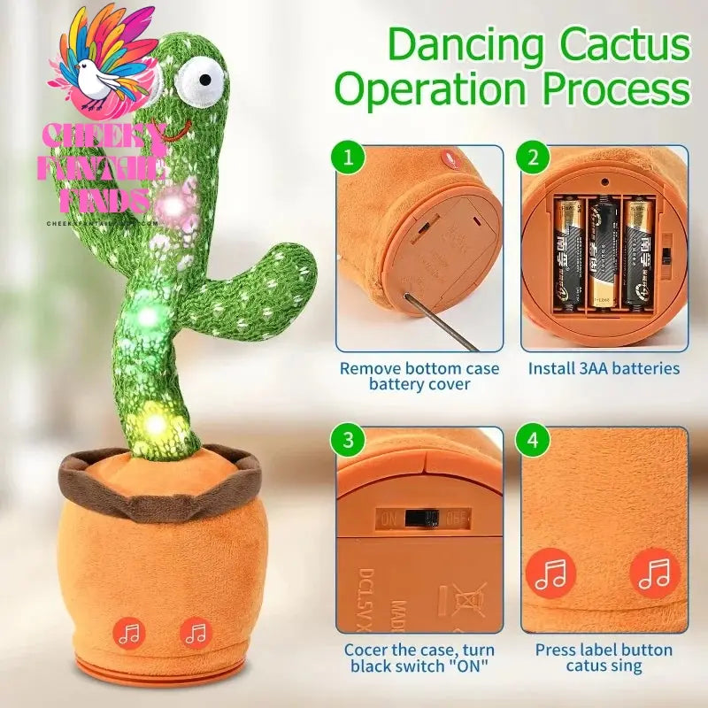 New Dancing Talking Cactus Toy for Baby Toddler Boys Girls Gift Singing Mimicking Cactus Toys Recording Repeating Christmas Gift Cheeky Fantail Finds