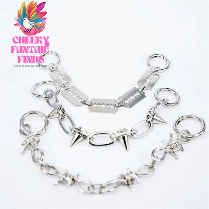 New Designer Shoe Charms Chain Fashion Gift Punk Pendant Metal Buckle Hip Hop Shoe Decoration Accessories Cheeky Fantail Finds