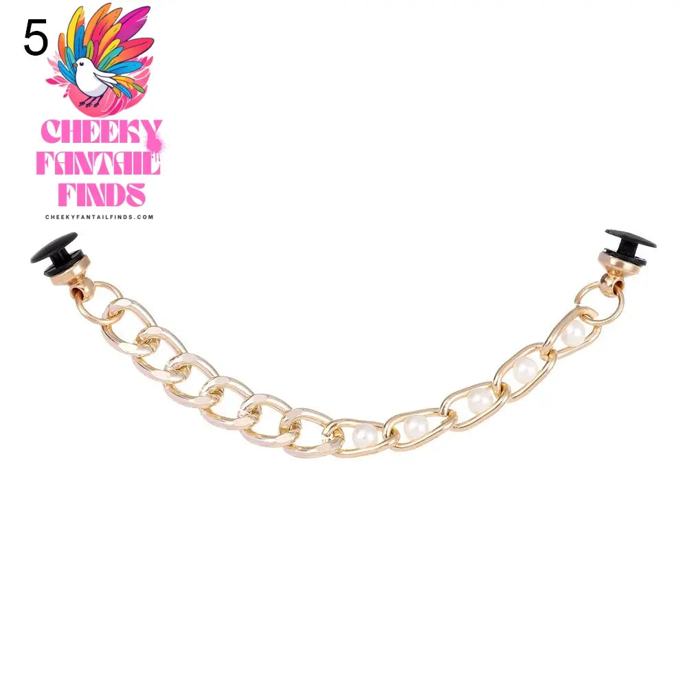New Designer Shoe Charms Chain Fashion Gift Punk Pendant Metal Buckle Hip Hop Shoe Decoration Accessories Cheeky Fantail Finds