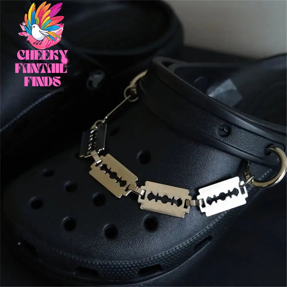 New Designer Shoe Charms Chain Fashion Gift Punk Pendant Metal Buckle Hip Hop Shoe Decoration Accessories Cheeky Fantail Finds