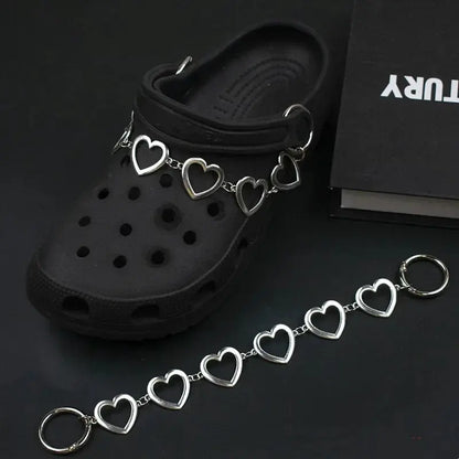 New Designer Shoe Charms Chain Fashion Gift Punk Pendant Metal Buckle Hip Hop Shoe Decoration Accessories For 2024 Hot Cheeky Fantail Finds