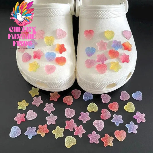 New Fashion Shoe Charms for Hole Shoe Accessories Food Candy Love Series Shoe Buckle Decoration Charm Set Kids Party Xmas Gifts Cheeky Fantail Finds