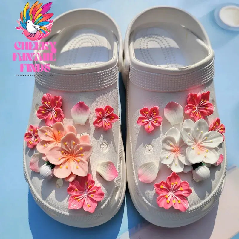 New Hot Fashion shoe Charms for Creative Branches and Flowers Clogs Shoe Buckle Cute shoe Accessories Decoration for Girls Gift Cheeky Fantail Finds