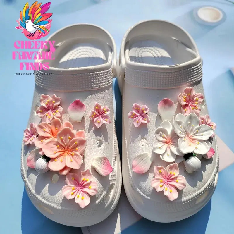 New Hot Fashion shoe Charms for Creative Branches and Flowers Clogs Shoe Buckle Cute shoe Accessories Decoration for Girls Gift Cheeky Fantail Finds
