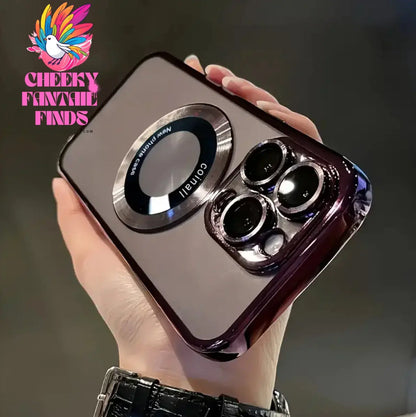New Luxury Transparent Magnetic Wireless Charging Phone Case For IPhone 16/15/14/13/12/11 Pro Max Plus With Lens Protector Shock Cheeky Fantail Finds