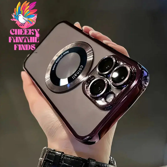 New Luxury Transparent Magnetic Wireless Charging Phone Case For IPhone 16/15/14/13/12/11 Pro Max Plus With Lens Protector Shock Cheeky Fantail Finds