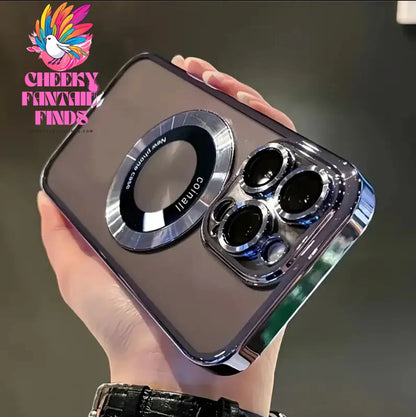 New Luxury Transparent Magnetic Wireless Charging Phone Case For IPhone 16/15/14/13/12/11 Pro Max Plus With Lens Protector Shock Cheeky Fantail Finds