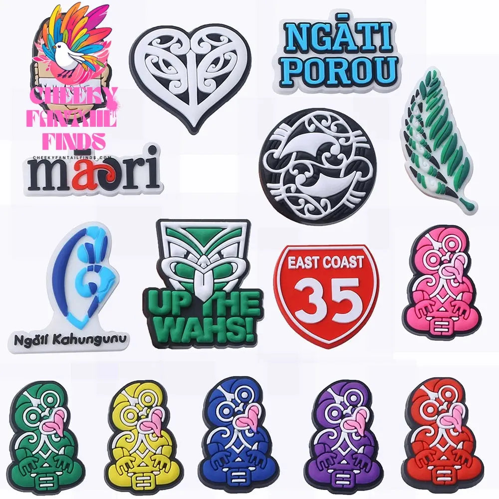 New Zealand Style Kiwiana Shoe Buckle Charms Cheeky Fantail Finds