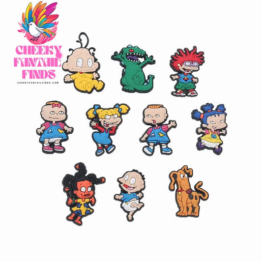 New product 1pc shoe decoration shoe charms/shoe accessories for clogs kids school gift fit wristband Cheeky Fantail Finds