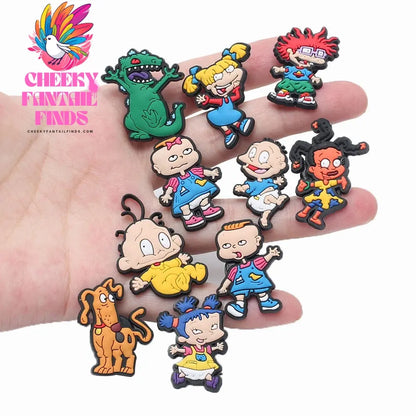 New product 1pc shoe decoration shoe charms/shoe accessories for clogs kids school gift fit wristband Cheeky Fantail Finds