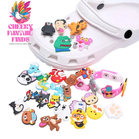 Novelty Single Sale 1pc PVC Game Shoe Charms Shoe Accessories Shoe Decoration for  Wristbands Kids Party Xmas Hot Sale Cheeky Fantail Finds