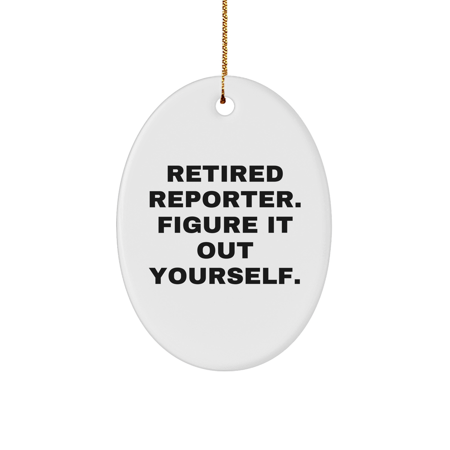 Reporter Wisdom Oval Ornament, A Gift from Family for Reporter at Christmas - Image 1